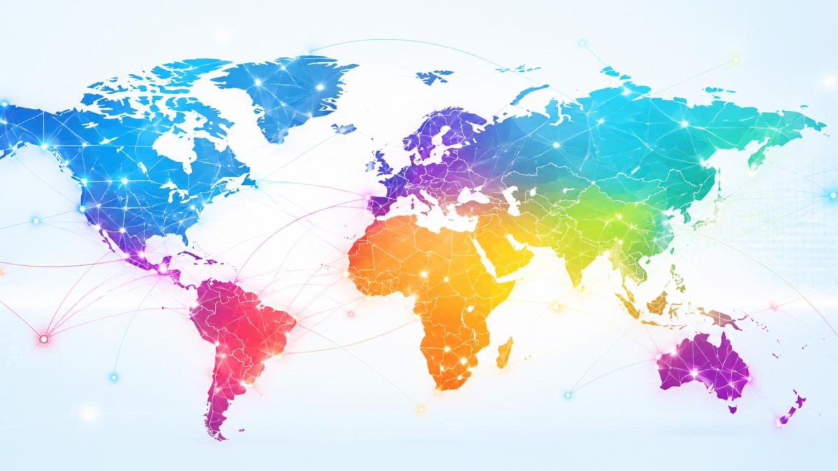 Abstract world map